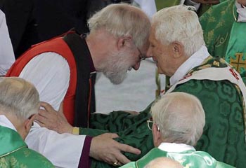 Benedict welcomes Anglican Rowan williams